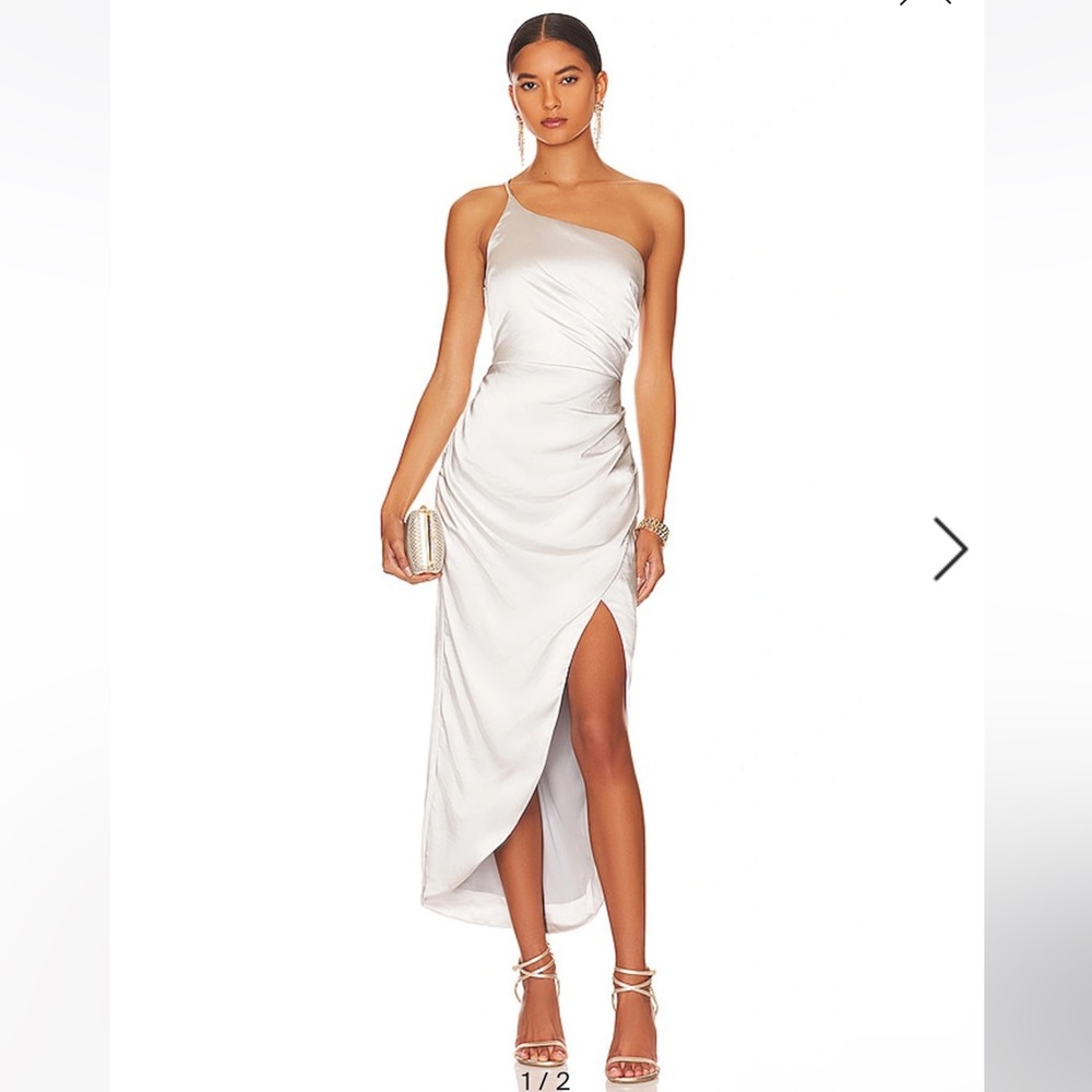NWT Revolve Elliatt Charleigh Dress Metallic Silver